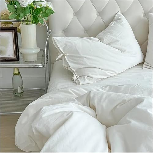 Miniatura 6 de NAssui White Duvet Cover Set Soft Double Large Super Soft Bedding Set Duvet Cover Sheet Pillowcase,Bedding Set