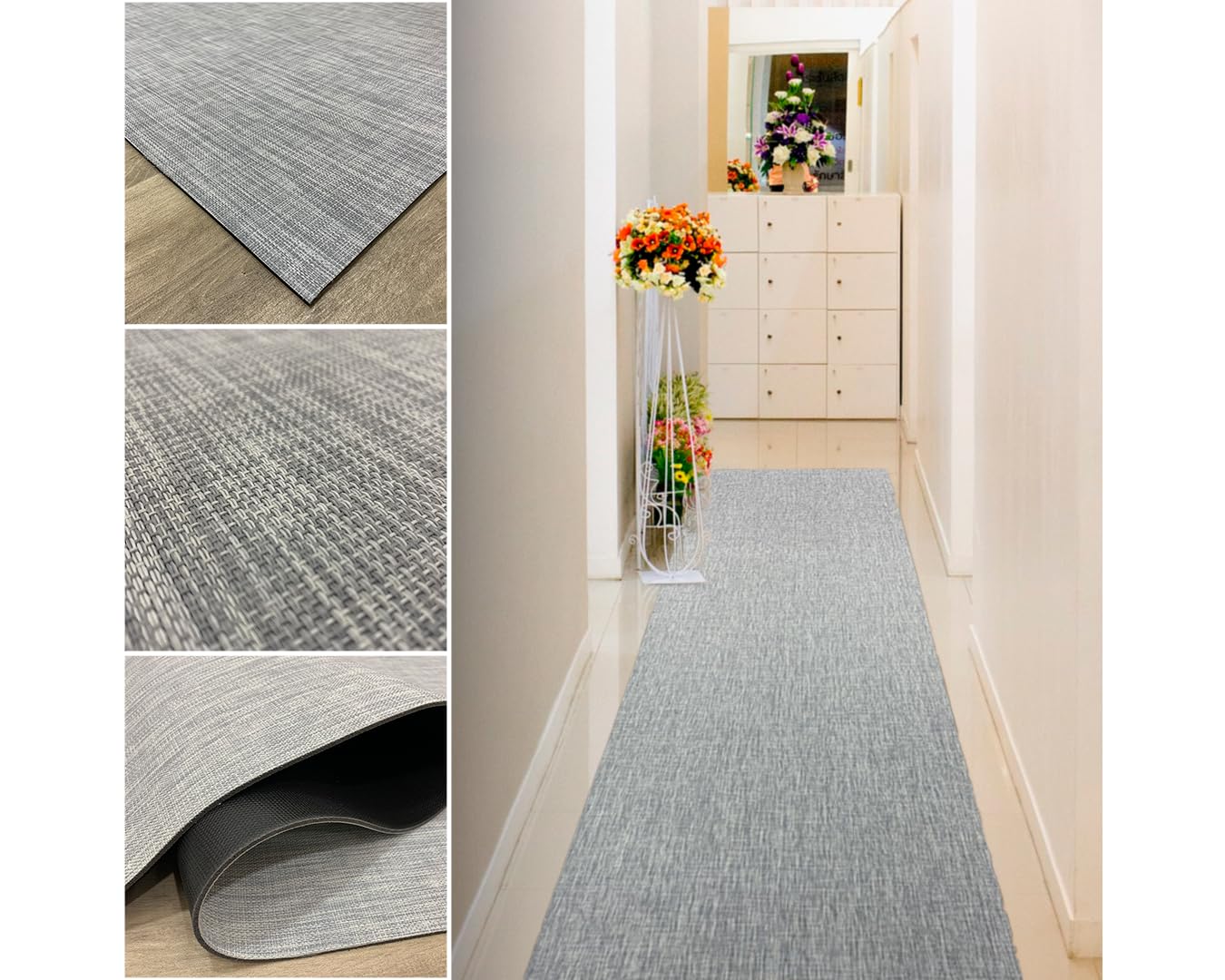Tadi & Imperio1979 Alfombra Pasillo Lavable - Alfombra Vinilica Trenzado 70x500- Alfombra Exterior - Alfombra Cocina - Alfombra Vinilica Cocina - Alfombra Salon - Alfombra recibidor