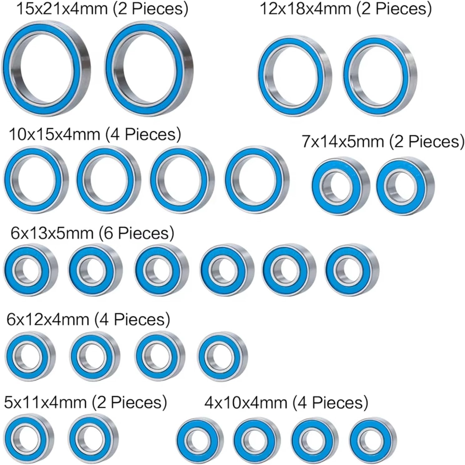 RCベアリングキット For TRX-4 1/10 26個ホイールアクスルシールベアリングキット RCクローラーカートラックモデルア