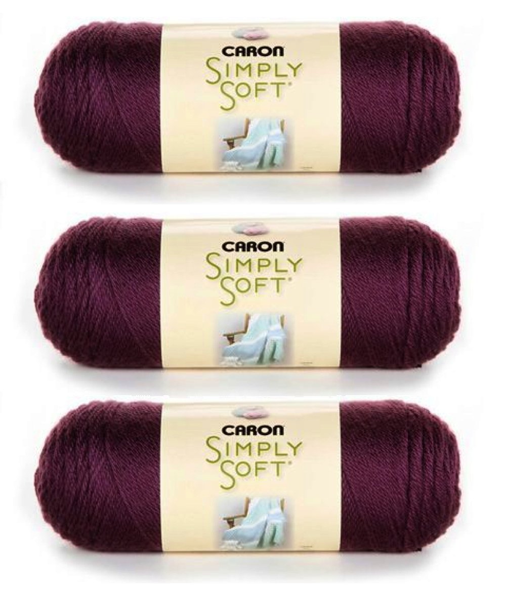 Caron Simply Soft Yarn Solids (3-Pack) Plum Perfect H97003-97613