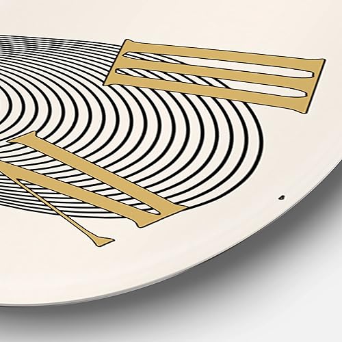 Miniatura 3 de Reloj de pared moderno 'Geometrical Road Ilustración en blanco y negro' Reloj de pared grande para decoración de cocina