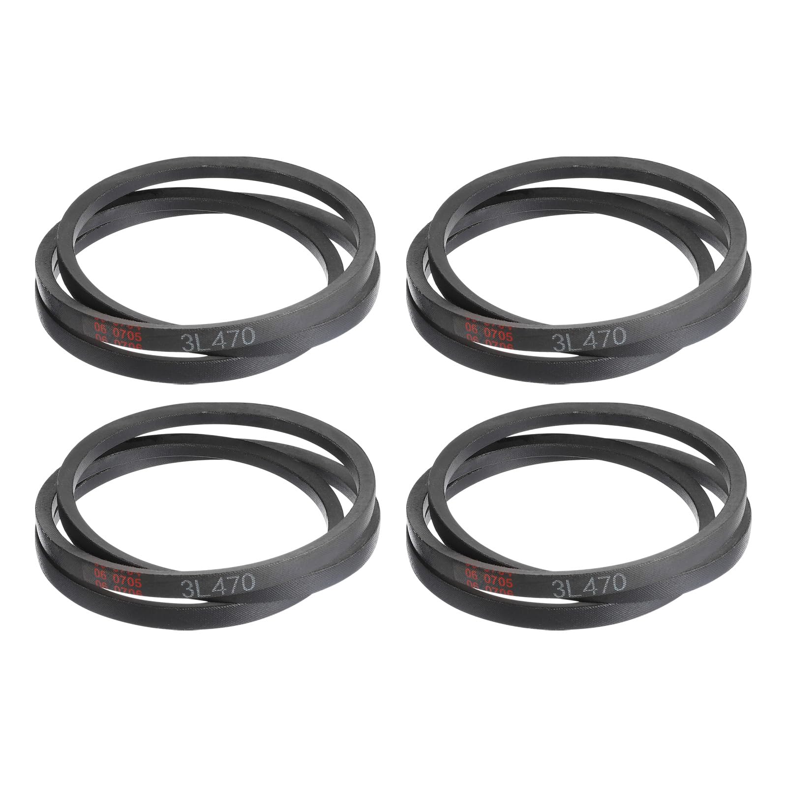 uxcell 3L240 Classic Wrapped Rubber V-Belt, 24"(610mm) Outside Circumference, 3L Profile V Belt 3/8" Width 7/32" Height — view 60