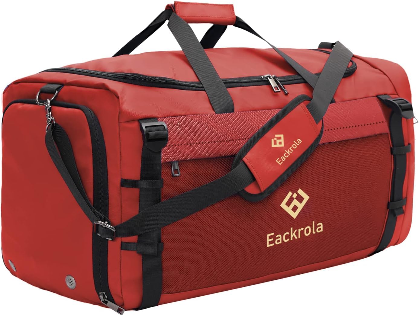 Bolsas de gimnasio para hombre con compartimento para zapatos, bolsa deportiva con bolsillo húmedo para mujer, 65 L, Rojo -, 85L