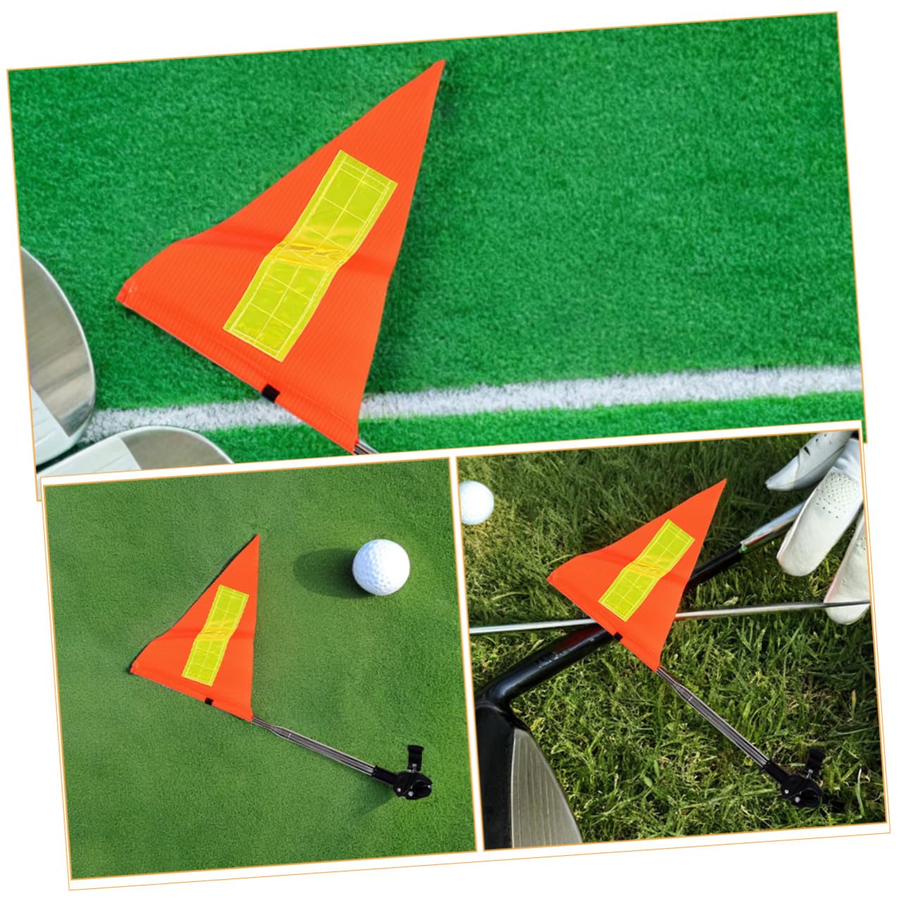 YARNOW 2piezas Banderas De Seguridad para Carrito De Golf Bandera Reflectante Telescópica De De Alta Visibilidad para Sillas De Ruedas