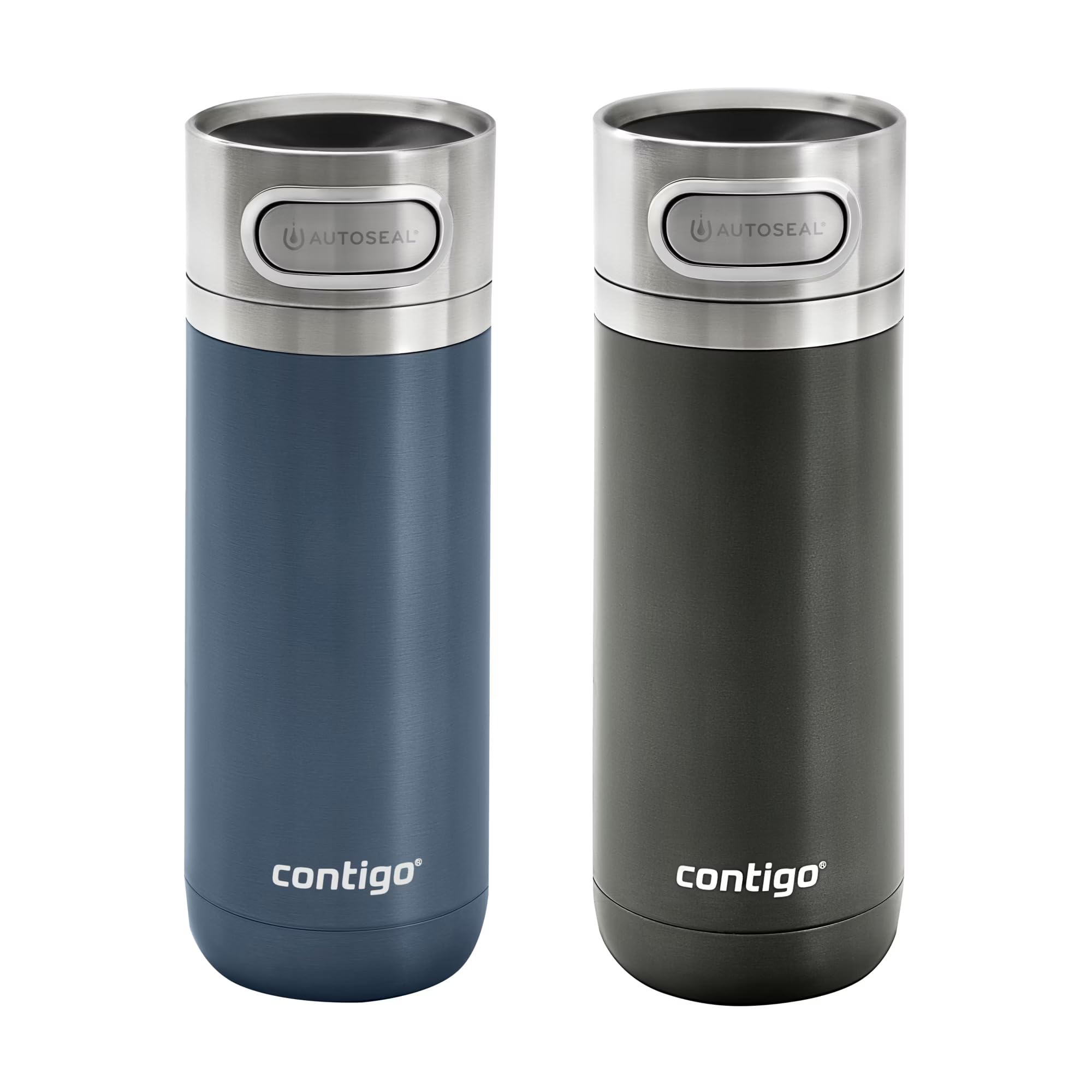 The Luxe Vacuum Insulated Stainless Steel Travel Mug, 14 oz. 2 Pack (Earl Grey/Mussel