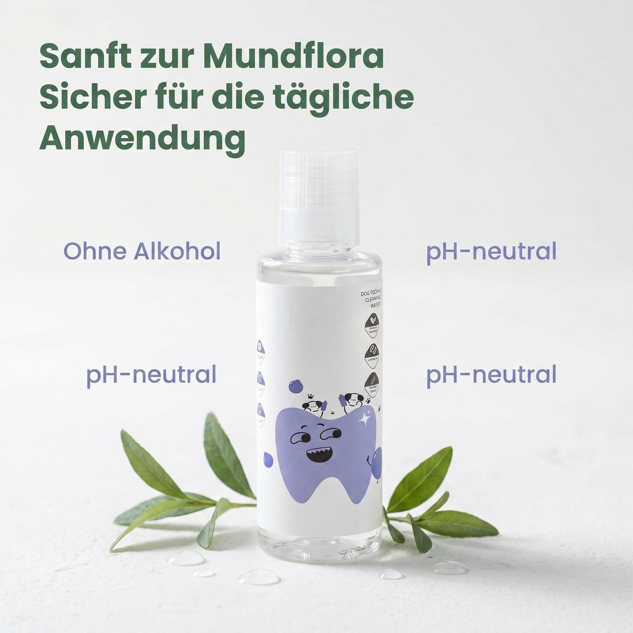 Paw Bright Dental Plus – Wasserzusatz zur Zahnpflege für Hunde & Katzen gegen Zahnstein & Mundgeruch, geruchs- & geschmacksneutral, pflanzlich, ohne Bürste