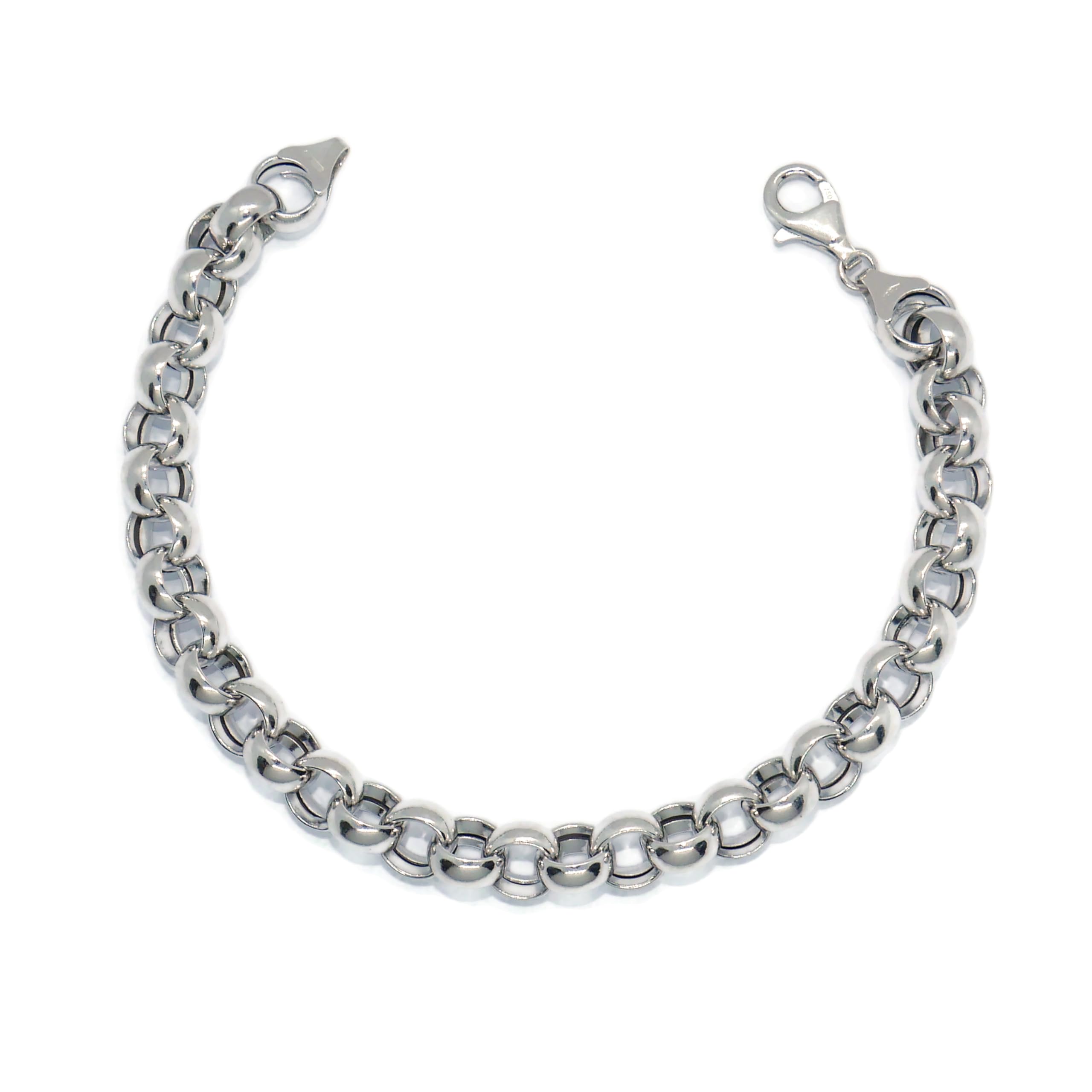 Never Say Never Armband Aus 18 Karat Weißgold – Doppelmodell, 21 Cm Lang, 7,5 Mm Breit, 12,6 G, Für Damen & Herren