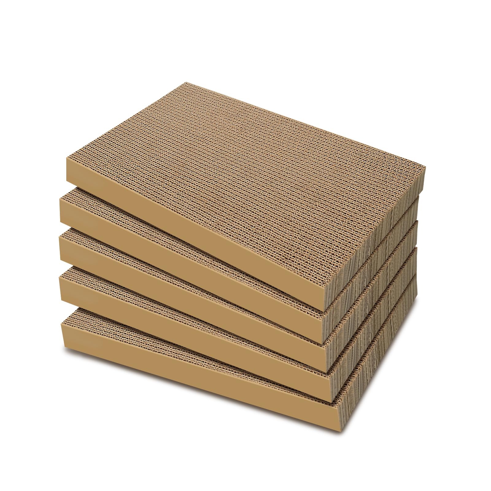 AGYM 5 Packs Cat Scratcher, 5 Packs Refill Cat Scratching Pad Cardboard for Indoor Cats and Kitten, Large Size Durable&Premium Recyclable Cardboard Cat Scratcher โ image 1