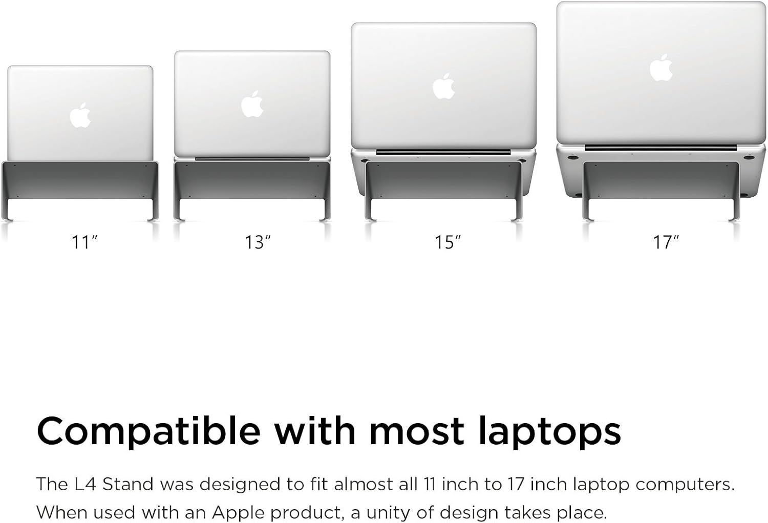 elago L4 Stand - [Desk Organization][Prevents Bad Posture][Natural Heat Sink] - for Laptop Computers (Dark Grey)