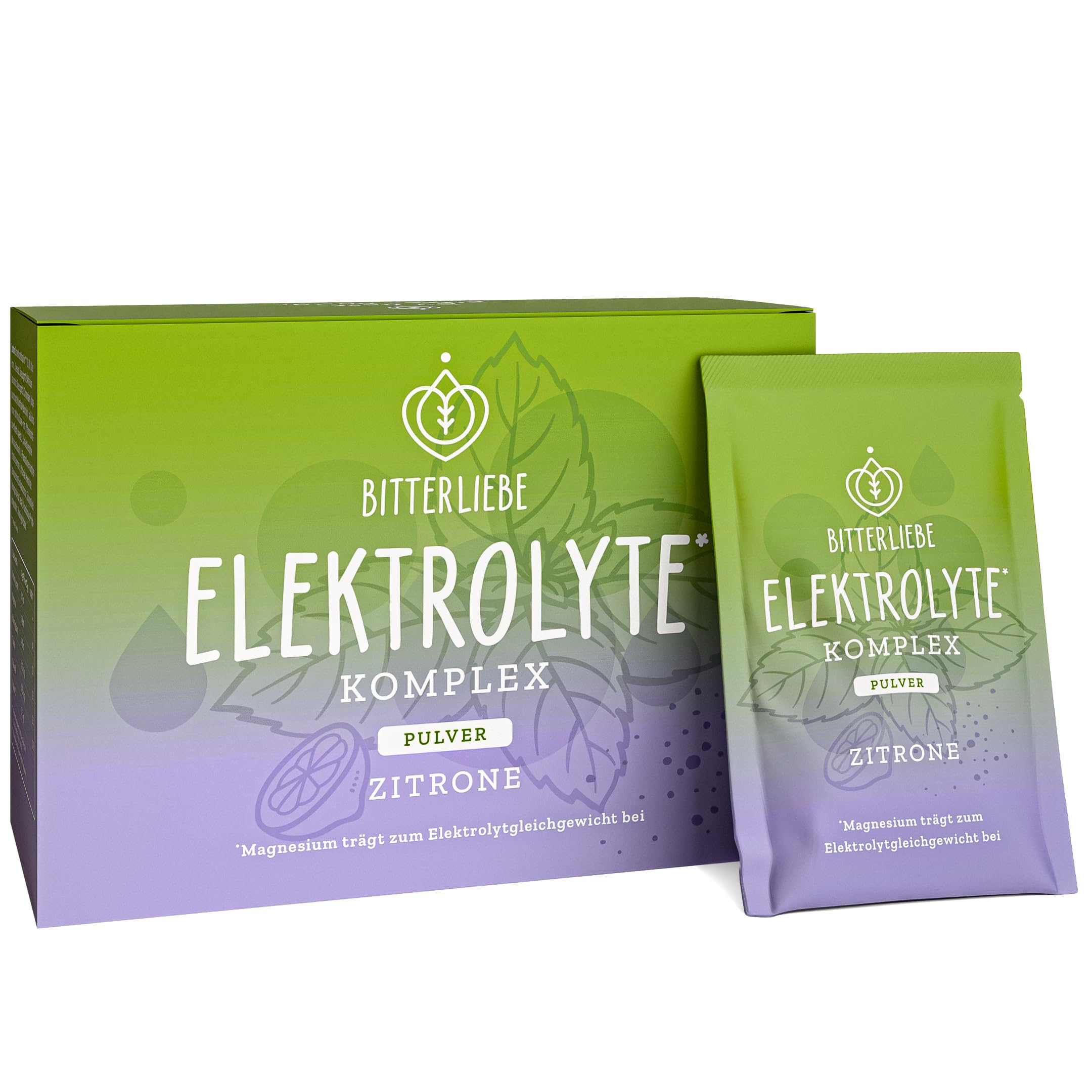BitterLiebe Elektrolyte Komplex - Elektrolyt Pulver ohne Zucker - Unterstützt Flüssigkeitshaushalt & Elektrolytgleichgewicht - Ideal bei Sport & Kater mit Kalium und Magnesium - Zitrone - 1x200g - 1