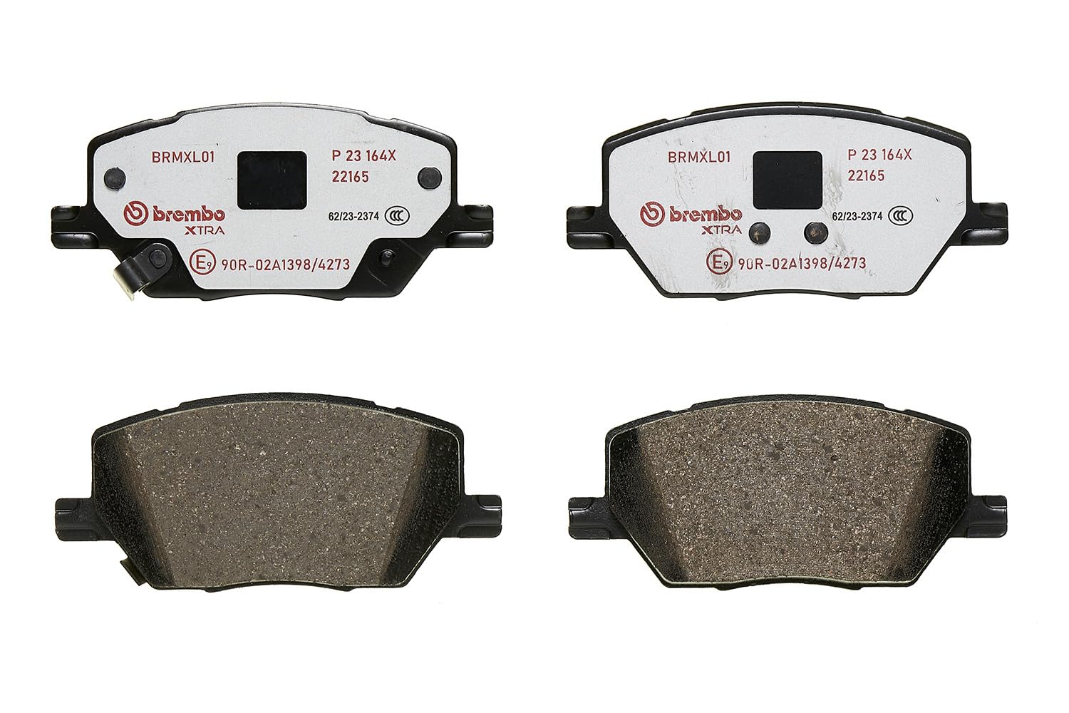 Brembo - Xtra - P 23 164X - Pastiglia Freno - Anteriore, set di 4 | Compatibile con: FIAT 500X, JEEP COMPASS, RENEGADE SUV, RENEGADE VAN