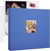 Vista 9 de 8x8 DIY pequeño álbum de recortes con 3 anillas, álbum de fotos, diario con 30 fundas de plástico, 60 páginas y cubierta de tela para viajes