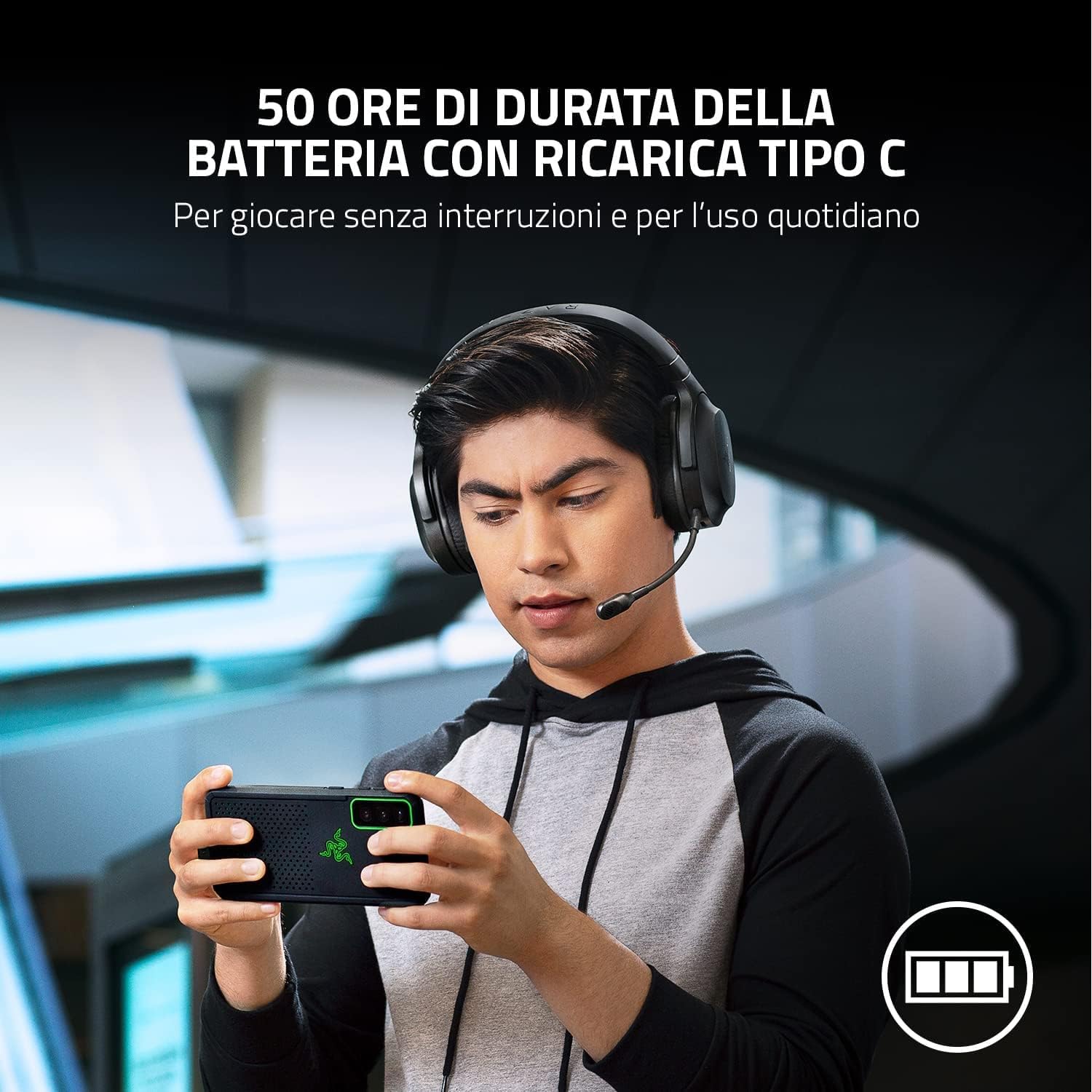 Razer Barracuda X (2022) - Cuffia Wireless Multipiattaperma per Giochi e Dispositivi Mobili (SmartSwitch Dual Wireless, 250 g di Design Ergonomico, TriForce 40 mm, Microfono Cardioide) Nero
