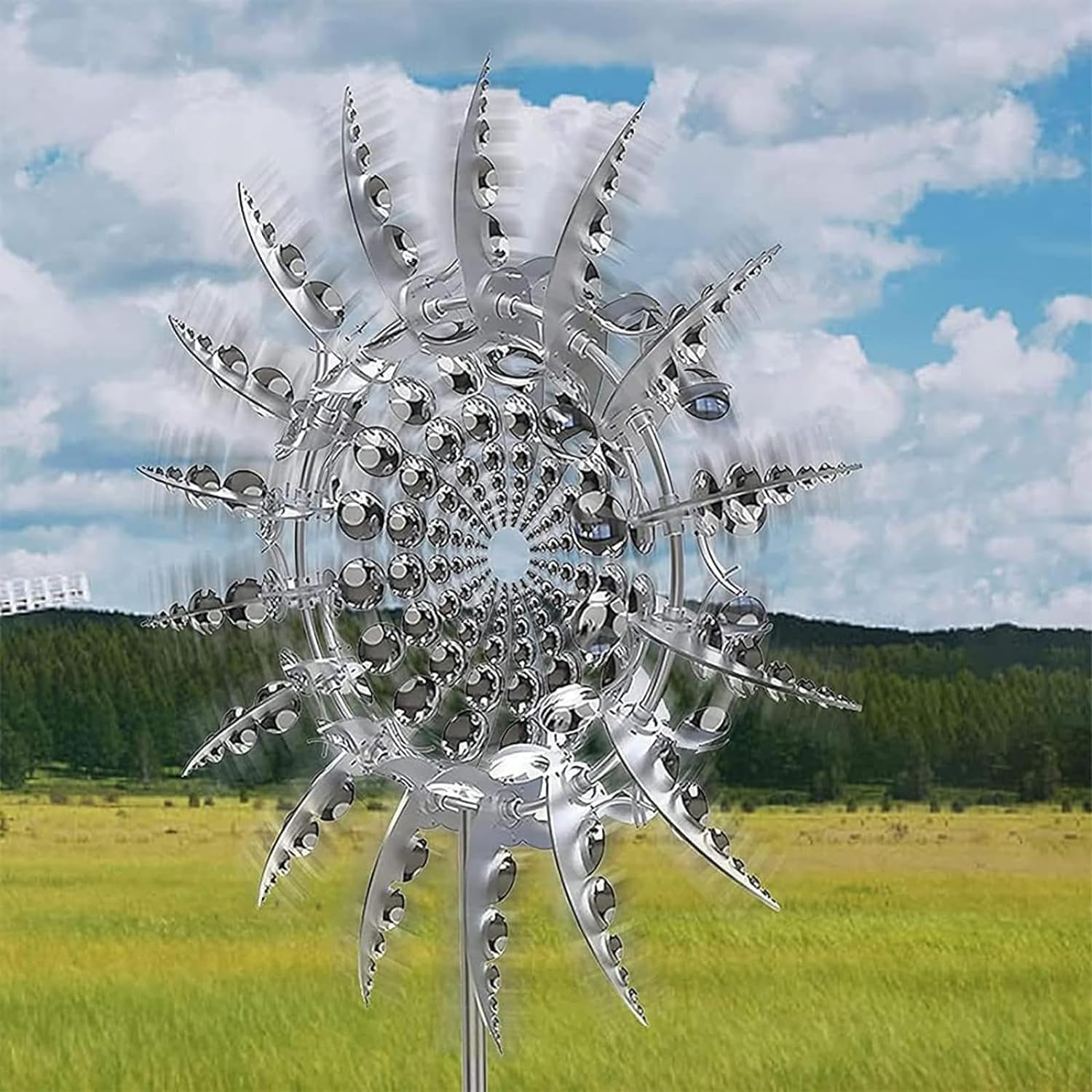 Shirem Molino de viento de metal mágico, 2024 nuevo molino de viento de metal for patio, hilanderos de viento de 12 pulgadas al aire libre y molino de viento de metal mágico, molino de viento de jardí