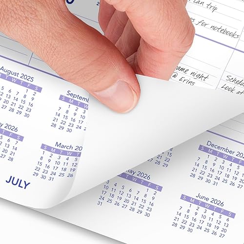 Miniatura 9 de AT-A-GLANCE Calendario de pared 2024-2025 académico, mensual, 12 x 17 pulgadas, mediano, bloques diarios a rayas (PMA228)