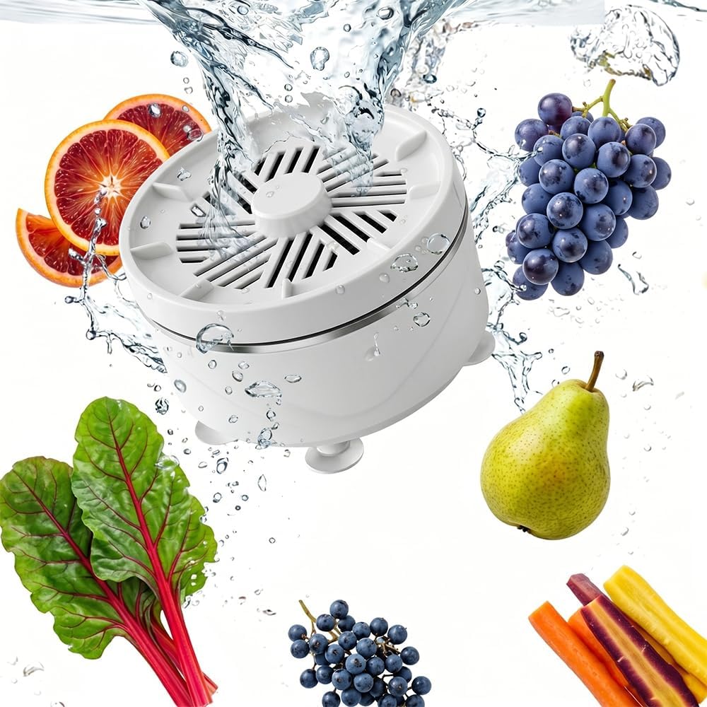 BusyLive Fruit and Vegetable Washing Machine,2026 Upgraded Fruit Vegetable Cleaner Device, Portable USB Wireless Veggie Wash with Purification Technology for Fruits,Vegetables,Rice,Meat (Green 2PCS)