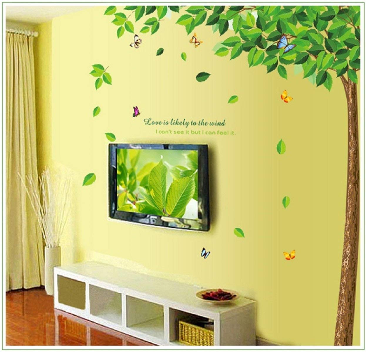 JAAMSO ROYALS Green Tree Wall Decals PVC Vinyl Wall Sticker for Home (60CM X 90CM) 2