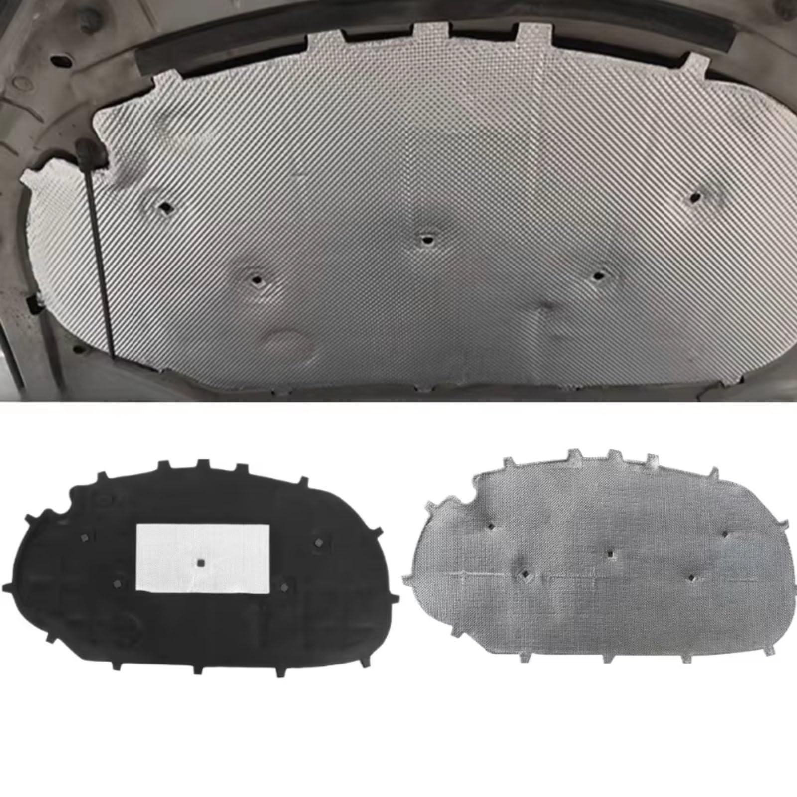 Dämmung Haube Zubehör Front Motorhaube Isolierung Pad Wärme Sound Baumwolle Schallschutz Matte Abdeckung Schaum Feuerfeste Kompatibel Mit Vw Für Golf 6(Style A)