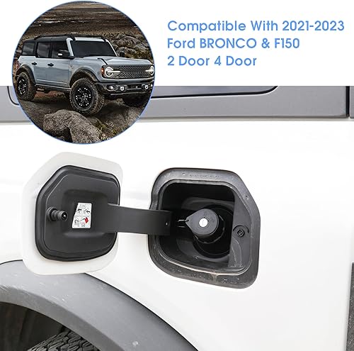 Miniatura 6 de Sukemichi Cerradura de tapa de gas con bloqueo y llave para Bronco  F150, bloqueo antirrobo para tanque de combustible para Ford Bronco F150 2021