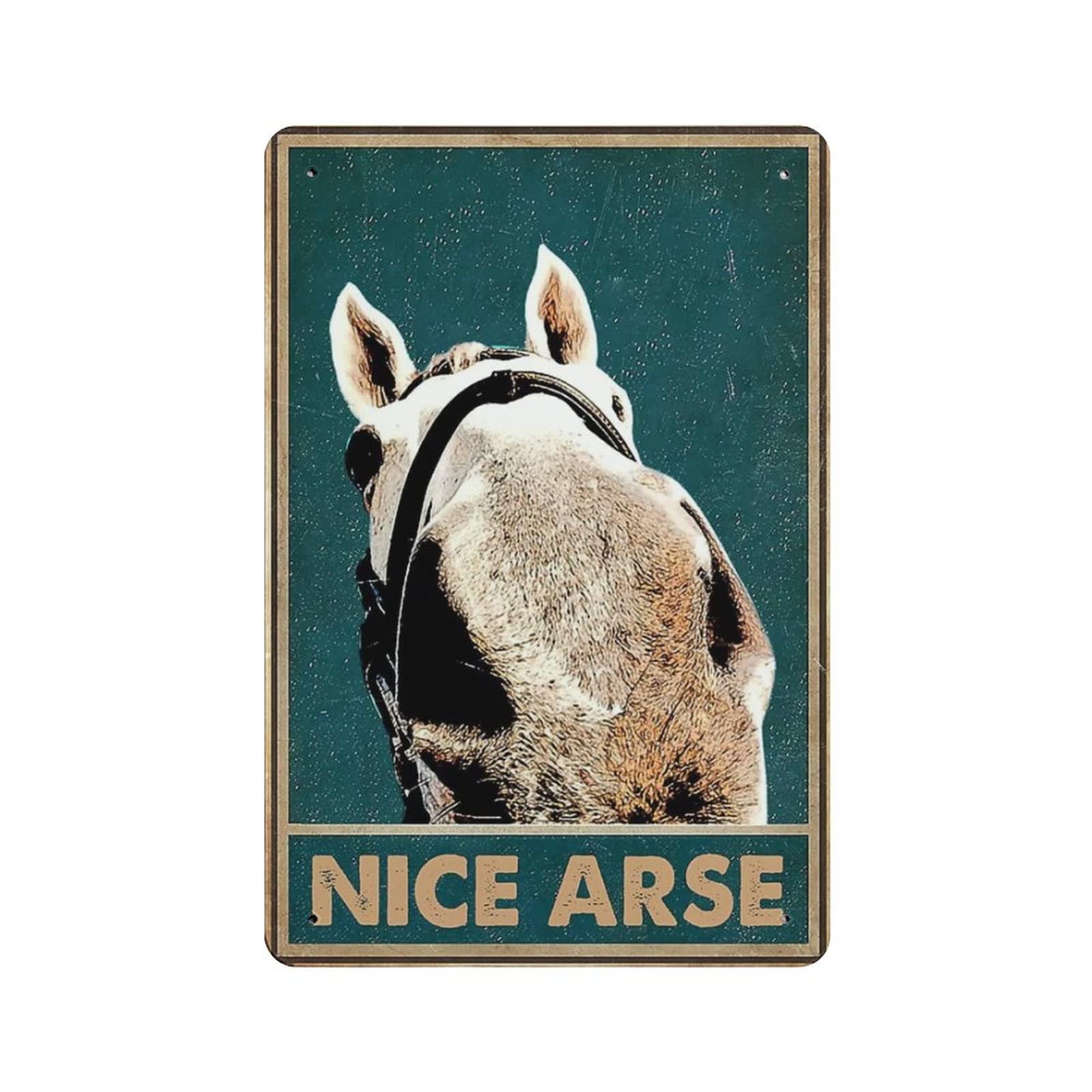 AOOEDM Donkey Nice Arse Metal Signs for Garage Man Cave Bar Kitchen Coffee Tin Sign Nostalgic Wall Decor Signs Vintage Retro Poster