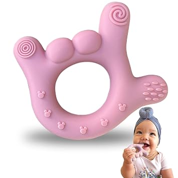 Silicone Hand Teether - I Love You Baby Teething Toy 0-12 Months | BPA - Free Toddlers Teething Relief | Massaging Teethers for Babies 3-6 Months | Infant Toy Teether 6-12 Months - Gift for Babies