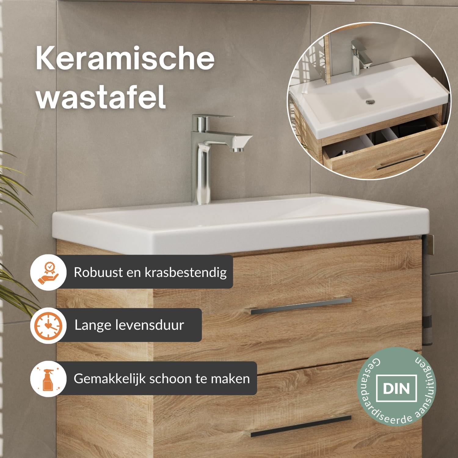 Badmeubelset Novelty 60 cm Antraciet | Inclusief Spiegelkast Badmeubelset Novelty 60 cm Antraciet | Inclusief Spiegelkast