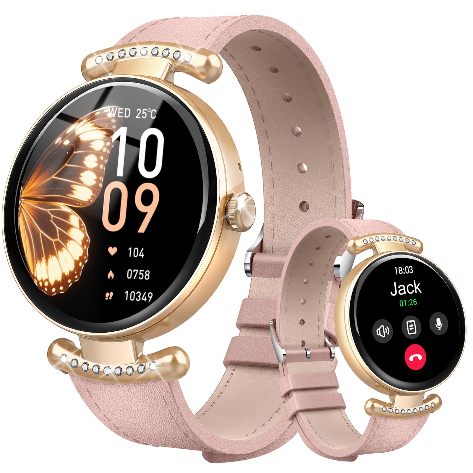 Watches for Women,Answer/Make Call,1.32" AMOLED Ultra-Clear Screen Women Watch with Heart Rate,Sleep Monitor, Fitness Watch for Samsung/Android/iOS,100+ Sports Mode,3ATM Waterproof