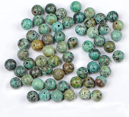 Miniatura 235 de Bymitel - 140 cuentas de cristal natural, piedras preciosas redondas energéticas y curativas sueltas con cordón elástico para hacer joyas, pulseras