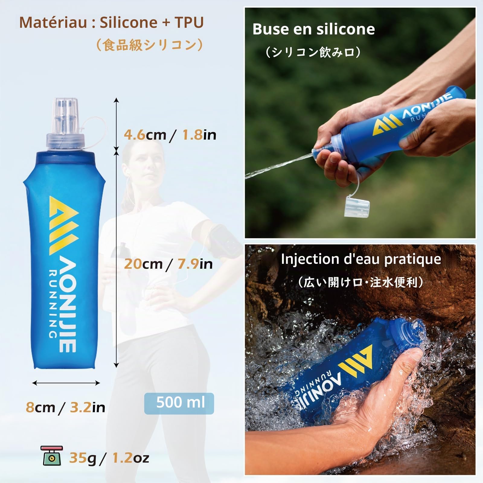 TRIWONDER Sac à Dos Hydratation Running 5L Gilet de Course à Pied pour Homme Femme Marathoner Trail Randonnée Cyclisme