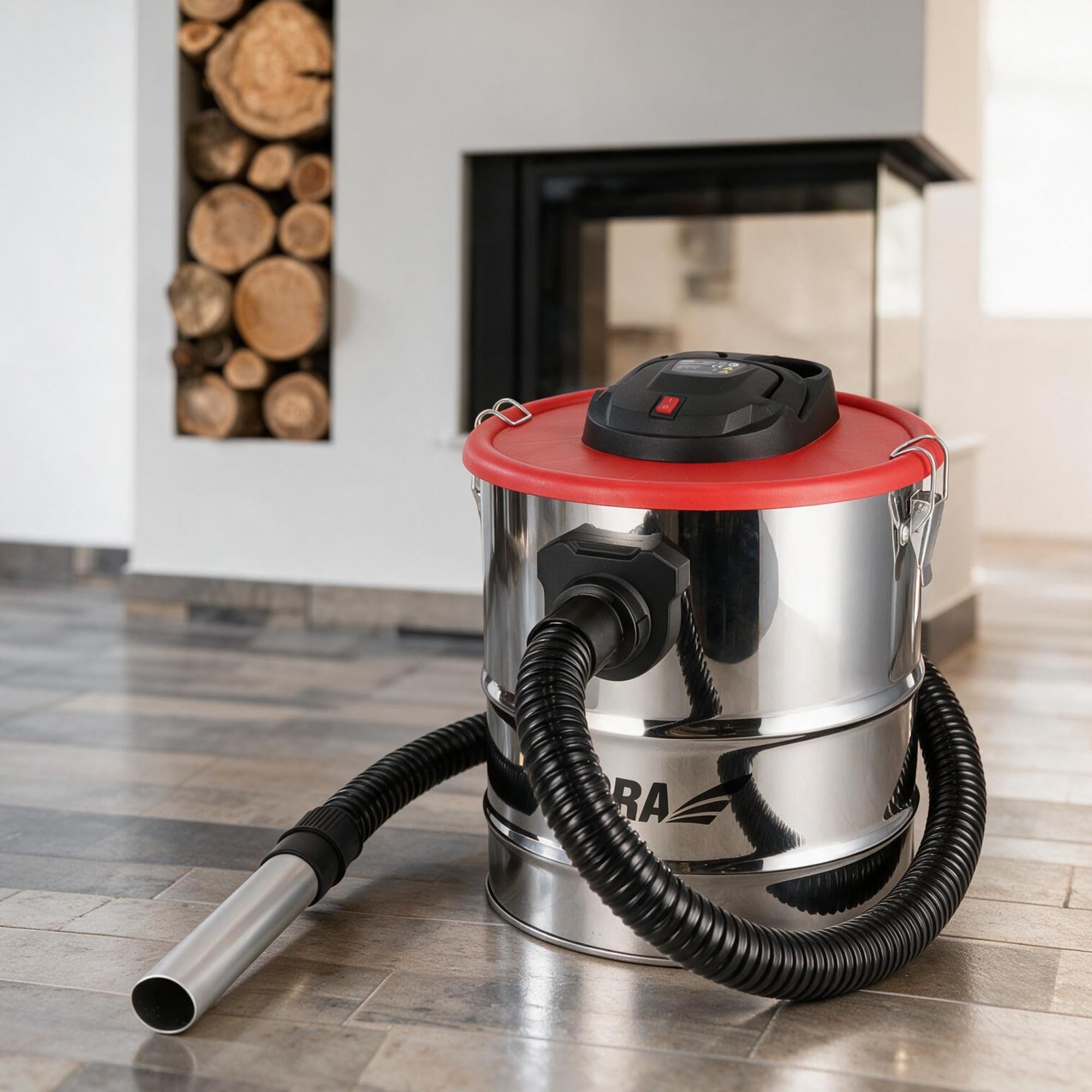 Aspiradora de chimenea con filtro HEPA de 1200 W, depósito de 20 l Dedra DED6593 19 kPa, peso 5,1 kg, turbina para flujo volumétrico de 26500/min, temperatura de funcionamiento de hasta 60 °C.