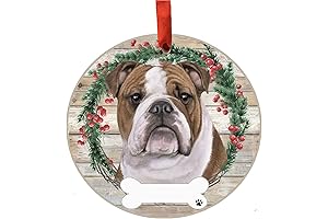 E&S Imports Personalized English Bulldog Ornament