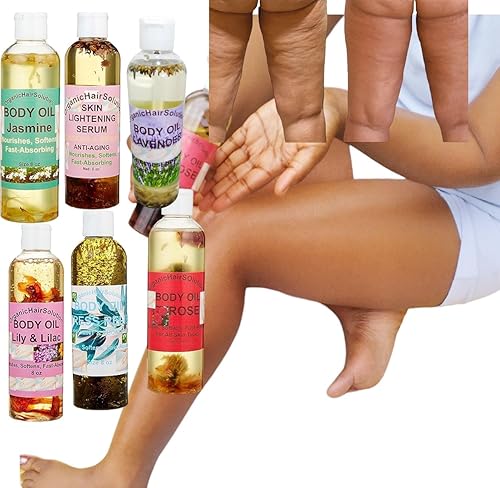 Miniatura 3 de Organic Hair Solution - Aceite corporal nutritivo de rosas, fórmula a base de plantas, hidratante para piel seca y aceite de masaje corporal