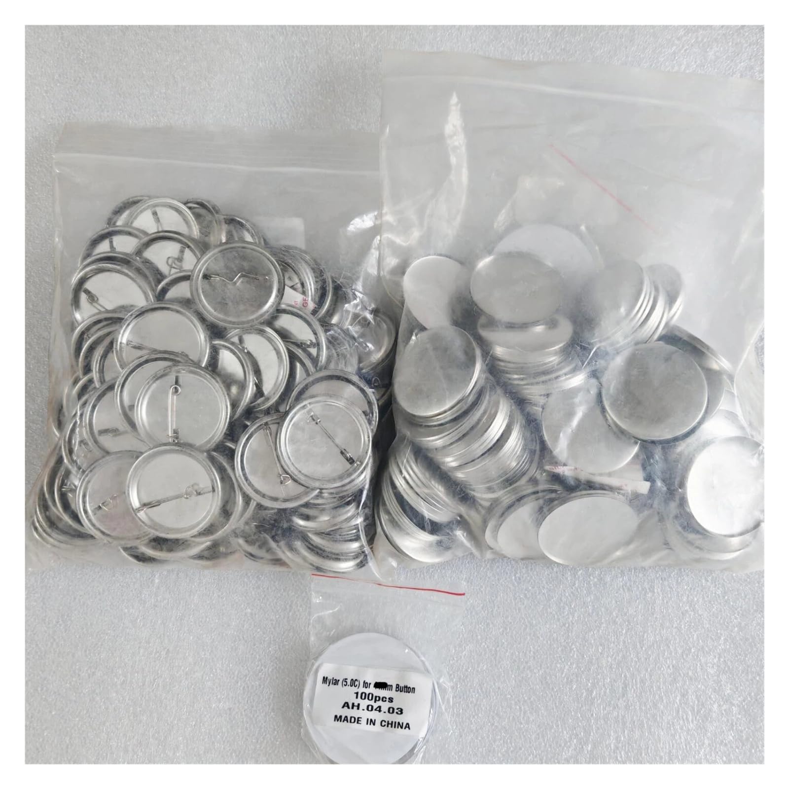 100 szt. pustych części do maszyny do produkcji guzików z przypinkami, materiały 25 mm, materiał do maszyny do produkcji guzików DIY, część do spersonalizowanego rękodzieła