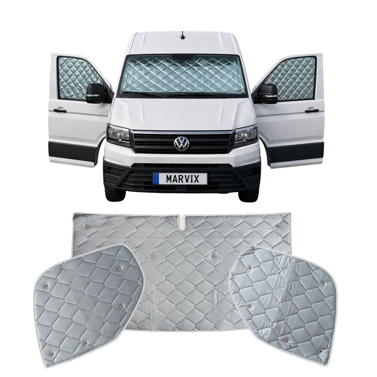 Marvix Wewnętrzny ekran kabiny rolety termiczne premium 9-warstwowa osłona okienna do VW Crafter/Grand California & Man TGE 2018 i nowsze osłony izolacyjne do kampera