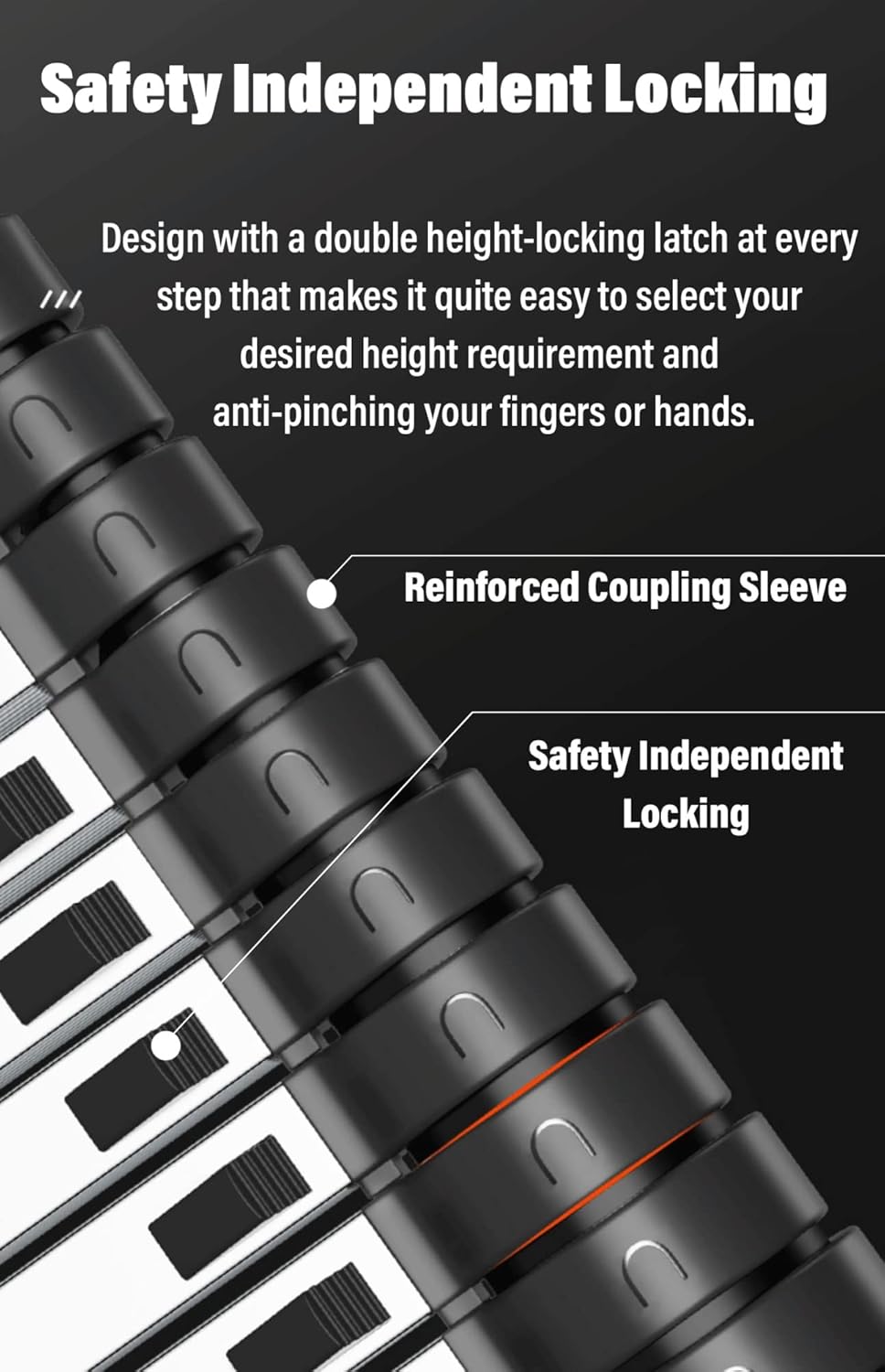 8m 7m 6m 5.5m 5m 4.7m 3.5m 2.7m Aluminum Telescoping Ladder, Heavy Duty Folding Telescopic Extension Ladders for Rooftop RV Attic Home Outdoor, Load 150kg (Size : 2.10FT/7.5ft)