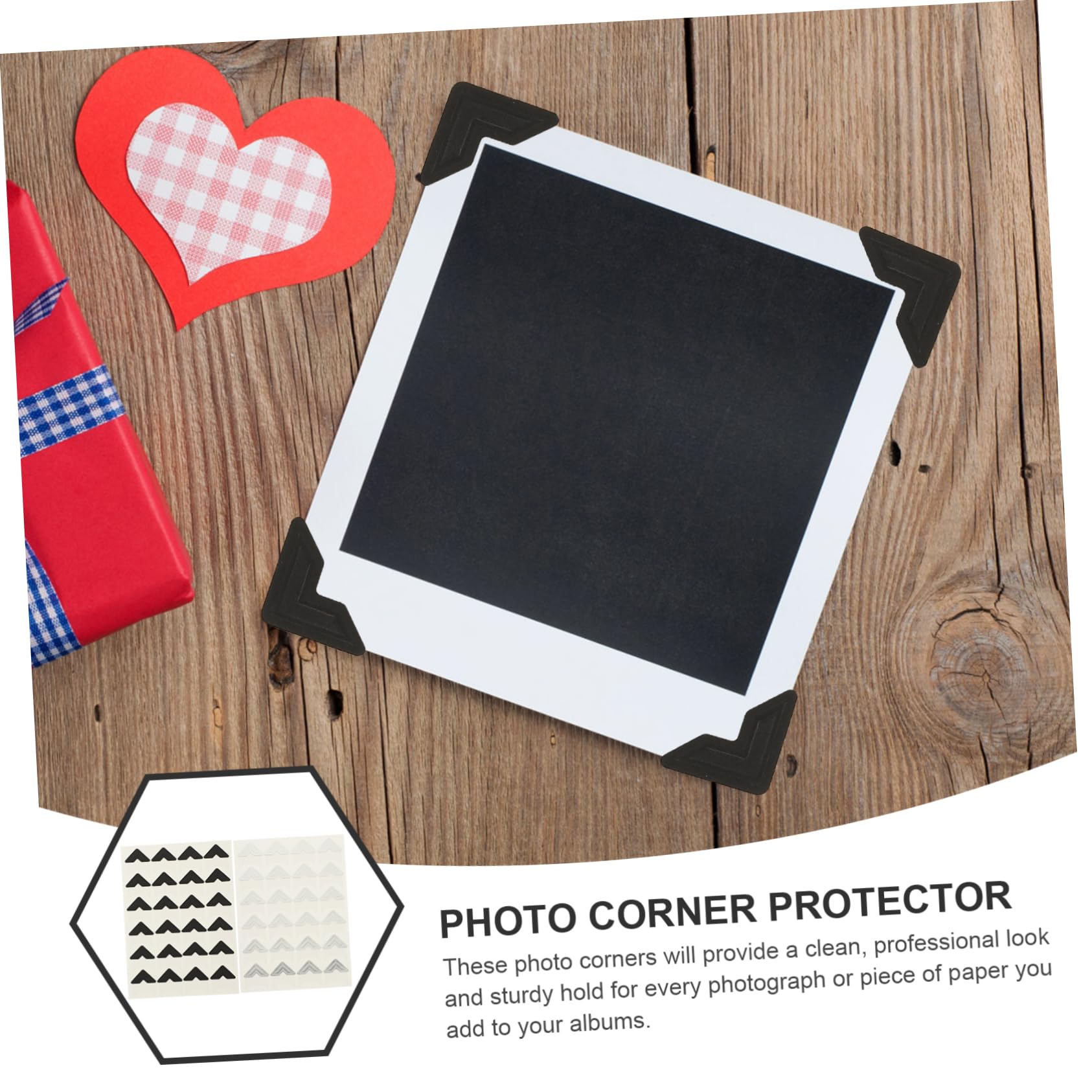NUOBESTY 50 Hojas Accesorios Para Álbumes De Fotos Diy Múltiples Esquinas De Fotos Tipo Pasta 10 Hojas/240 Piezas Embaladas Esquinas De Fotos Autoadhesivas Abrir La Ventana Tarjeta Papel