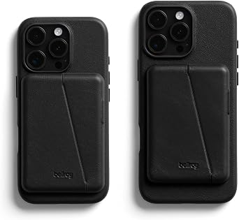 Bellroy Mod Phone Case + Wallet for iPhone 16 Pro (Slim Leather iPhone case, Phone Wallet) - Black