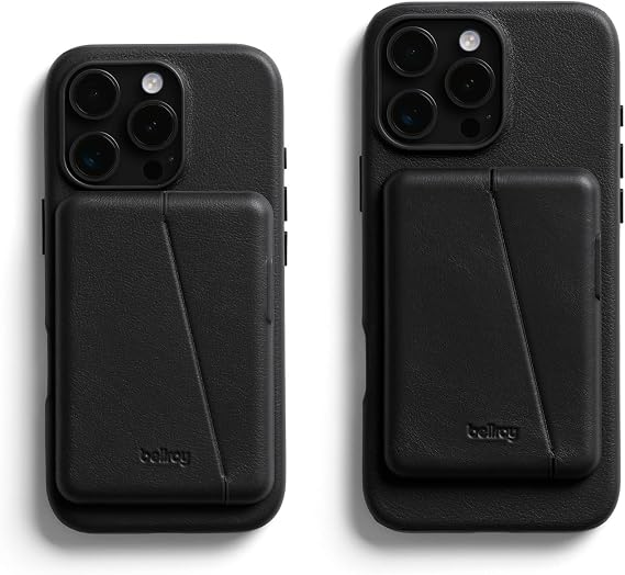 Bellroy Mod Phone Case + Wallet for iPhone 16 Pro (Slim Leather iPhone case, Phone Wallet) - Black