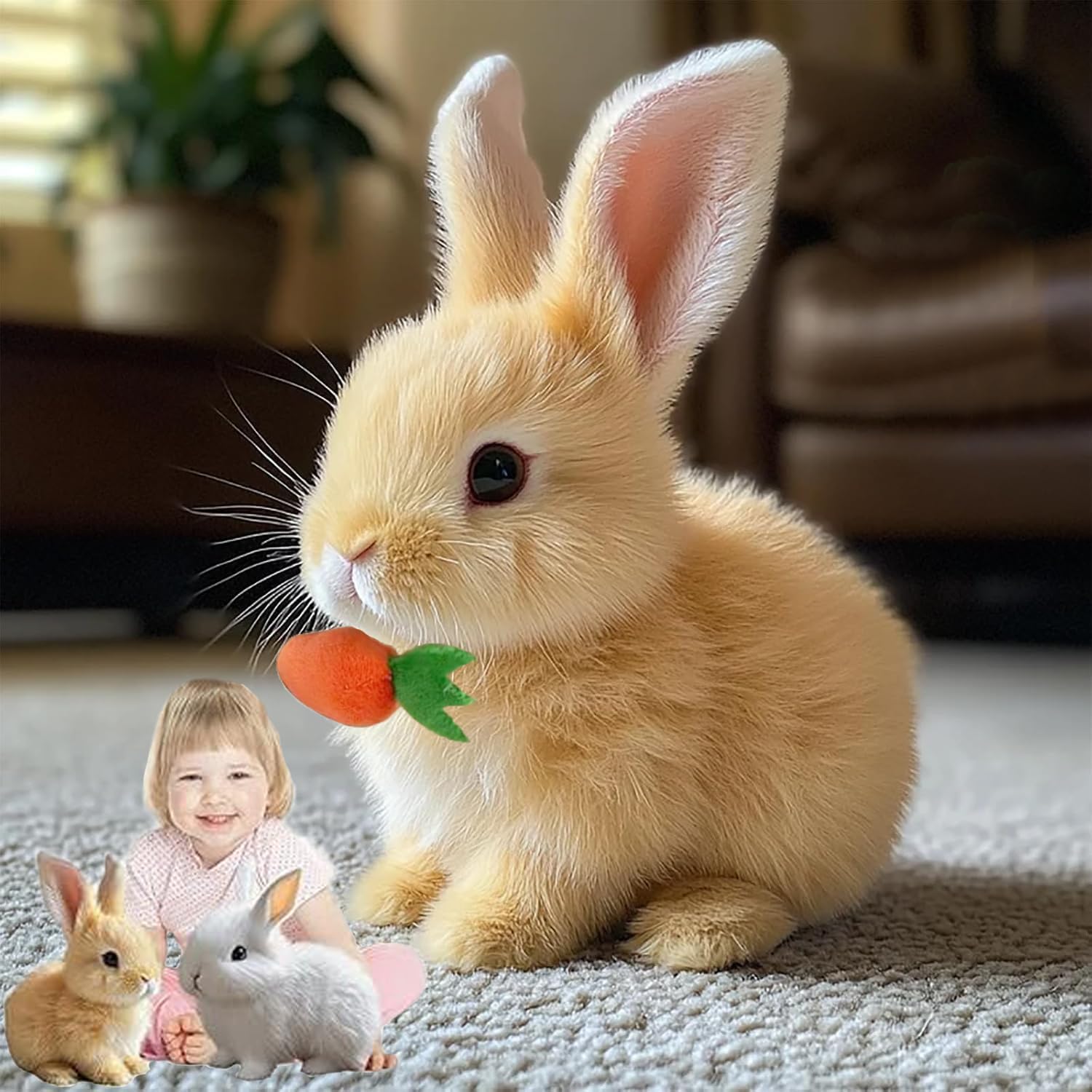 Knubbuf Jouet Lapin Petsboro, Bunny Pal Interactif, Peluche