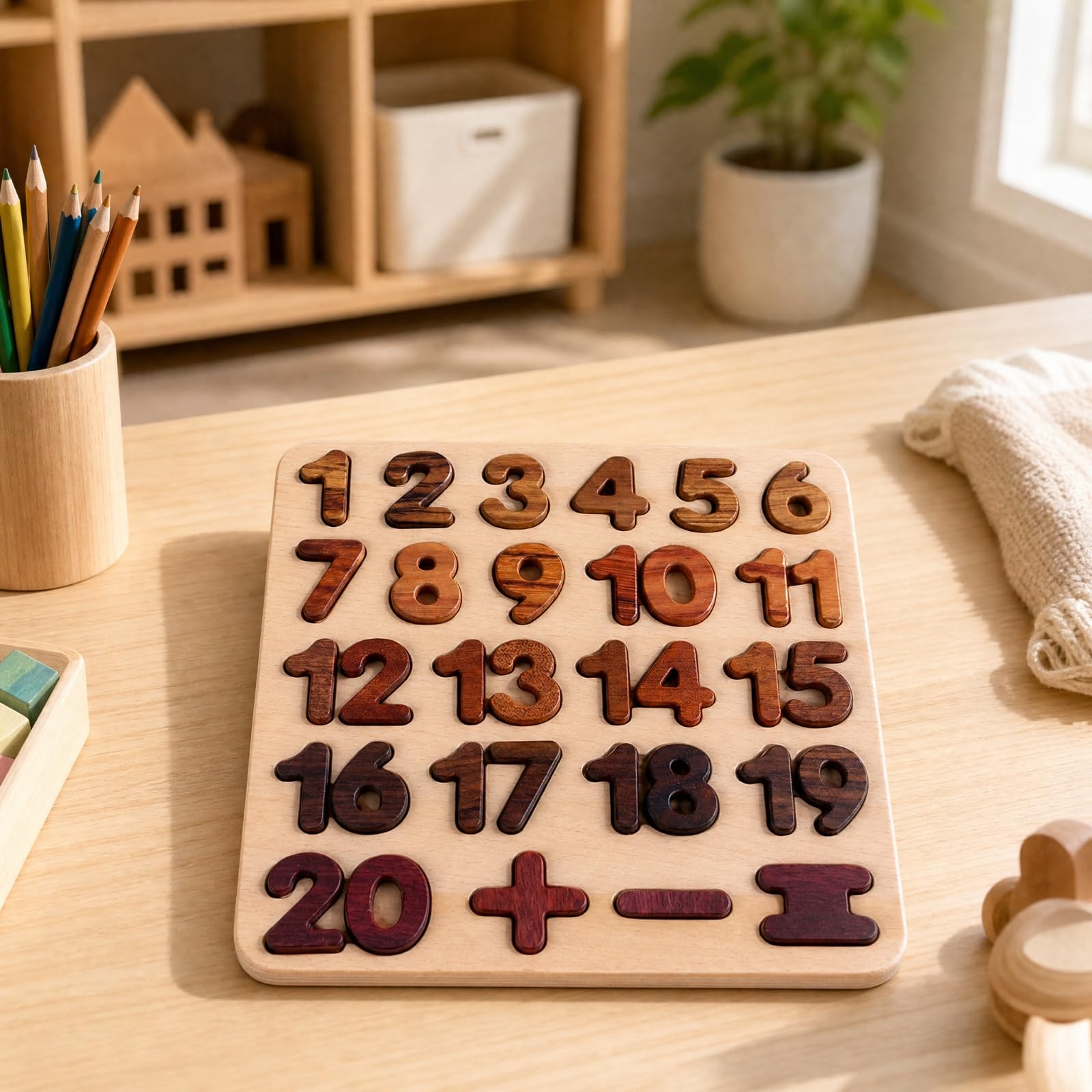 Harilla Puzzle a Incastro Educativo in Legno Senza Schermo Gioco di Abbinamento Manuale in Legno per Apprendimento Genitore-Figlio, Gioco, Stile B