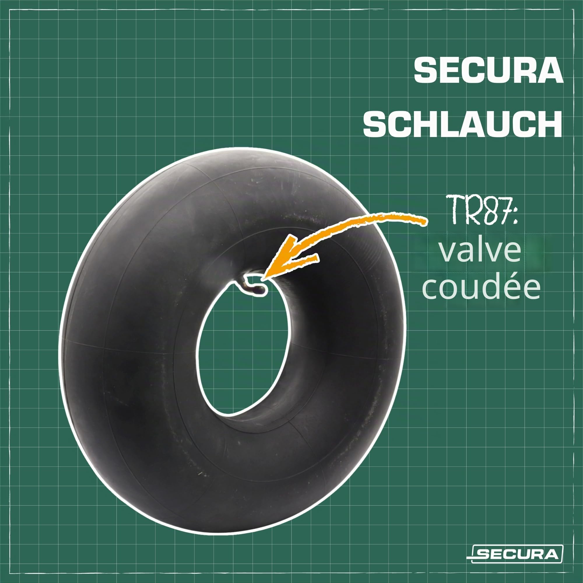 SECURA 2x pneus avec chambre à air 18x8.50-8 compatibles avec divers tondeuses à gazon autoportées