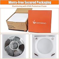 Vista 2 de ARTISENO Juego de cuencos de cerámica para ramen, 2 juegos de tazones de ramen japonés de 60 onzas con palillos y cucharas, cuenco de fideos