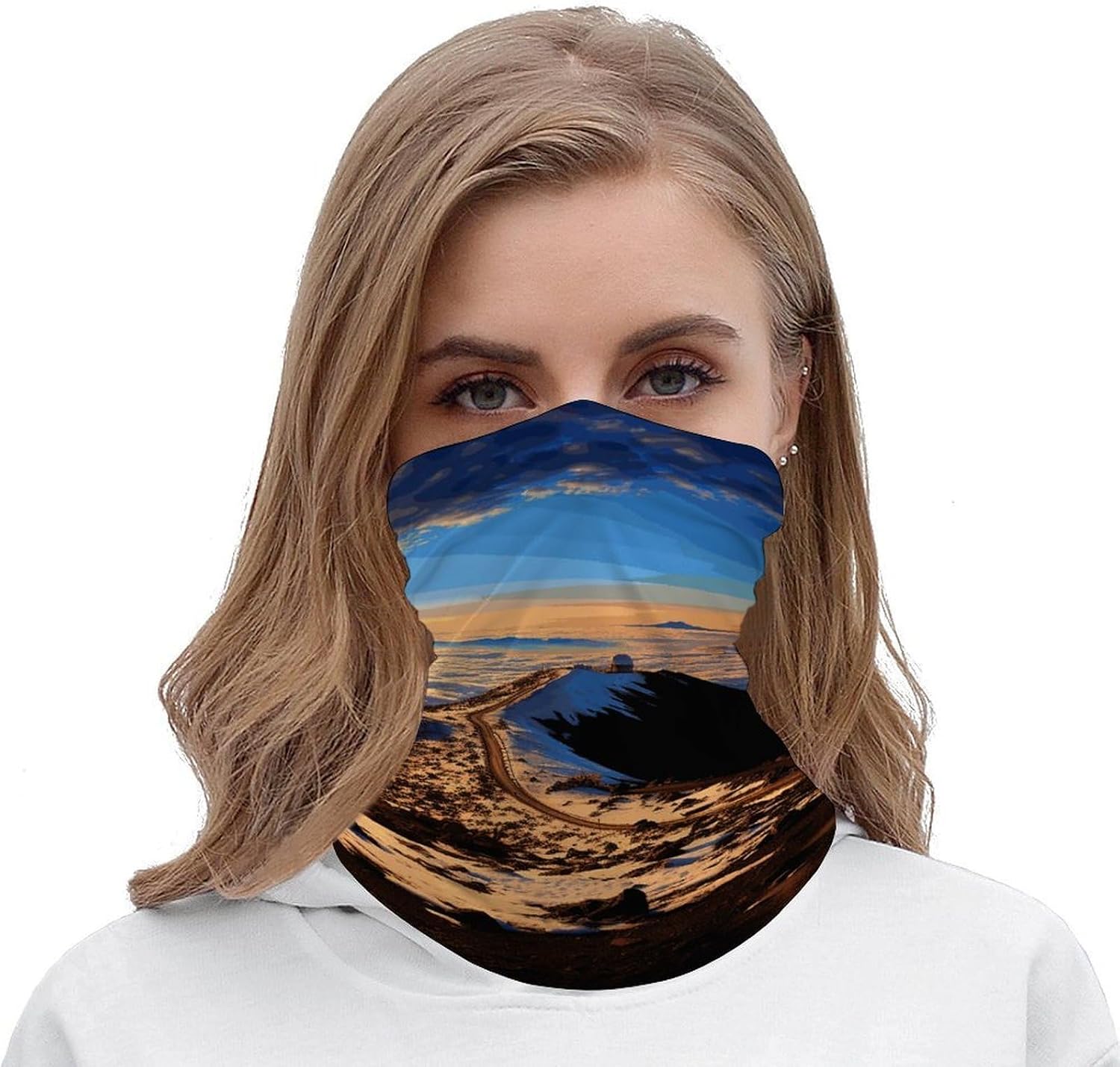 Mauna Kea Summit Sunset Neck Gaiter Summer UV Protection Cooling Neck Head Wrap Face Mask Bandana