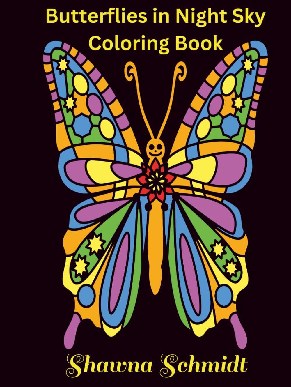 Butterflies in Night Sky Coloring Book: Discover the Magic of Butterflies in the Night Sky