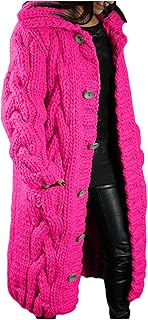 Chaqueta de punto para mujer con botones de un solo color, abrigo de punto abierto, chaqueta de frente abierta, chaqueta informal para mujer, abrigo cómodo, suéter de punto clásico, adolescente, niña,