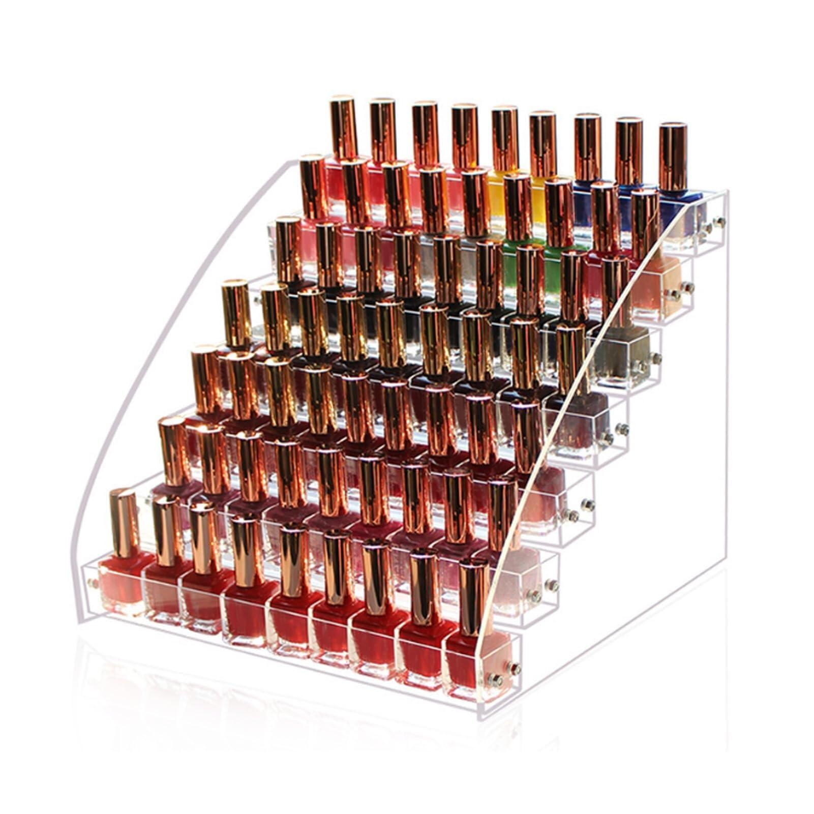 BIOMICE Organizer Lipstick Storage Box Desktop Transparent Plastic Display Nail Polish