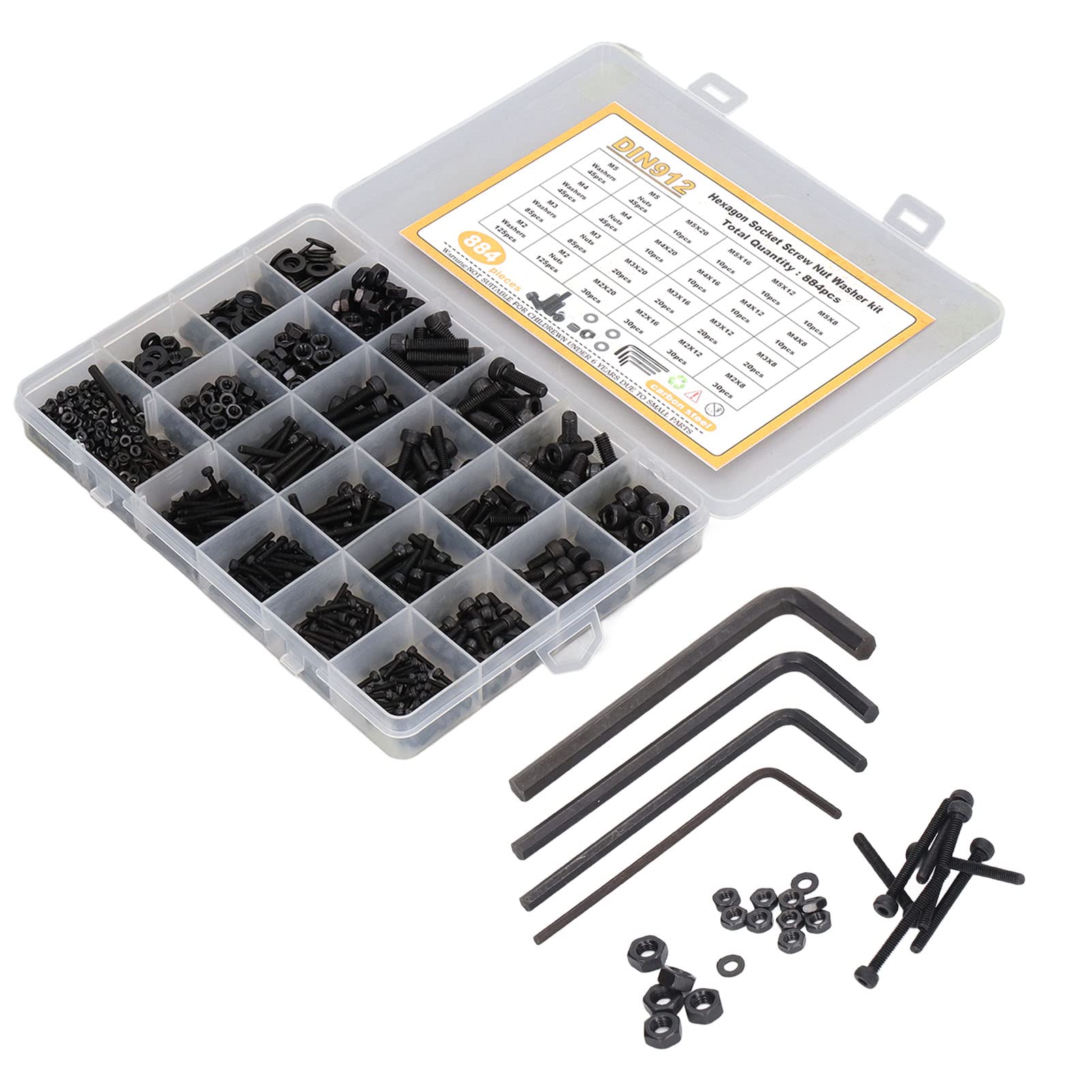 Kit 660 Pezzi Viti M2 Dadi E Rondelle | Acciaio Inox Per Riparazioni | Con Chiave E Scatola - Foto 12