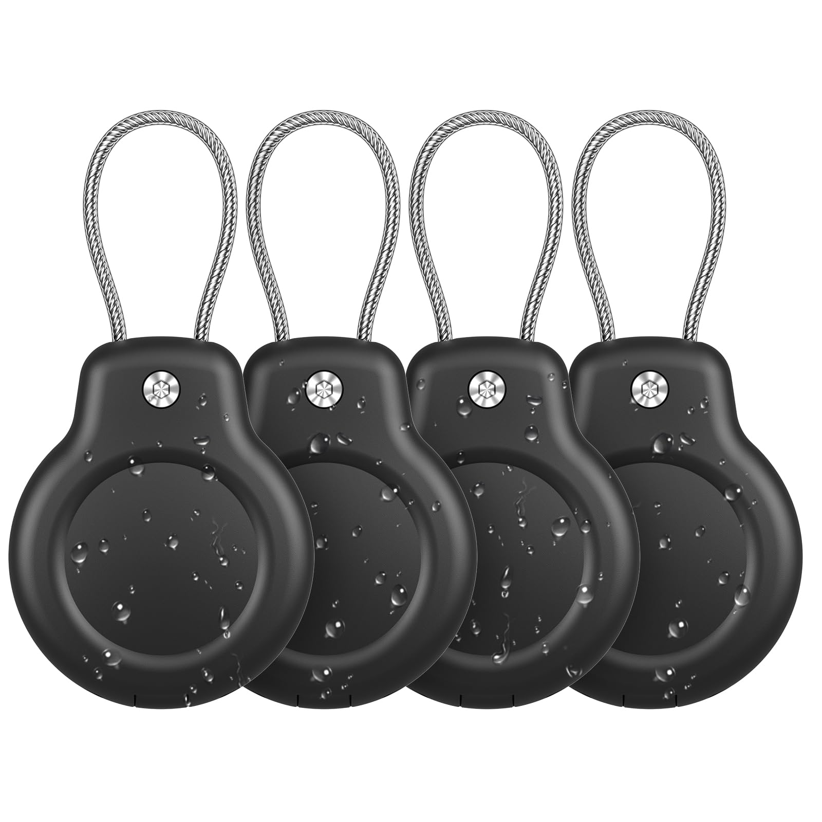 SPGUARD for AirTag Holder Case with Keychain 1st/2nd Air Tags-4 Pack