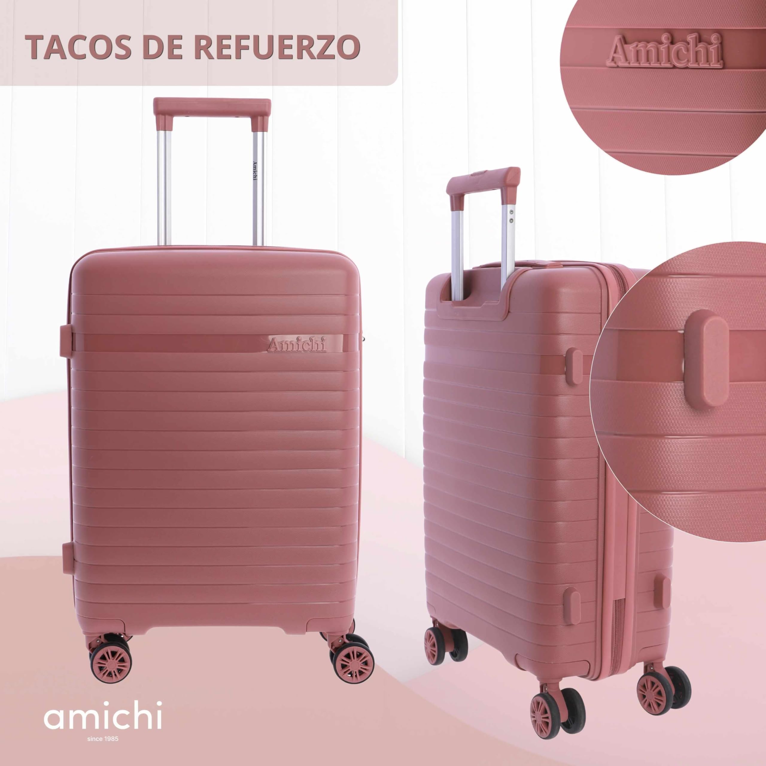 AMICHI - Maleta Cabina 55x40x20- Maletas de Viaje - Maletas de Viaje Cabina Apta para Ryannair- Trolley Equipaje para Avion Resistente con 4 Ruedas de 360º y candado TSA — view 6