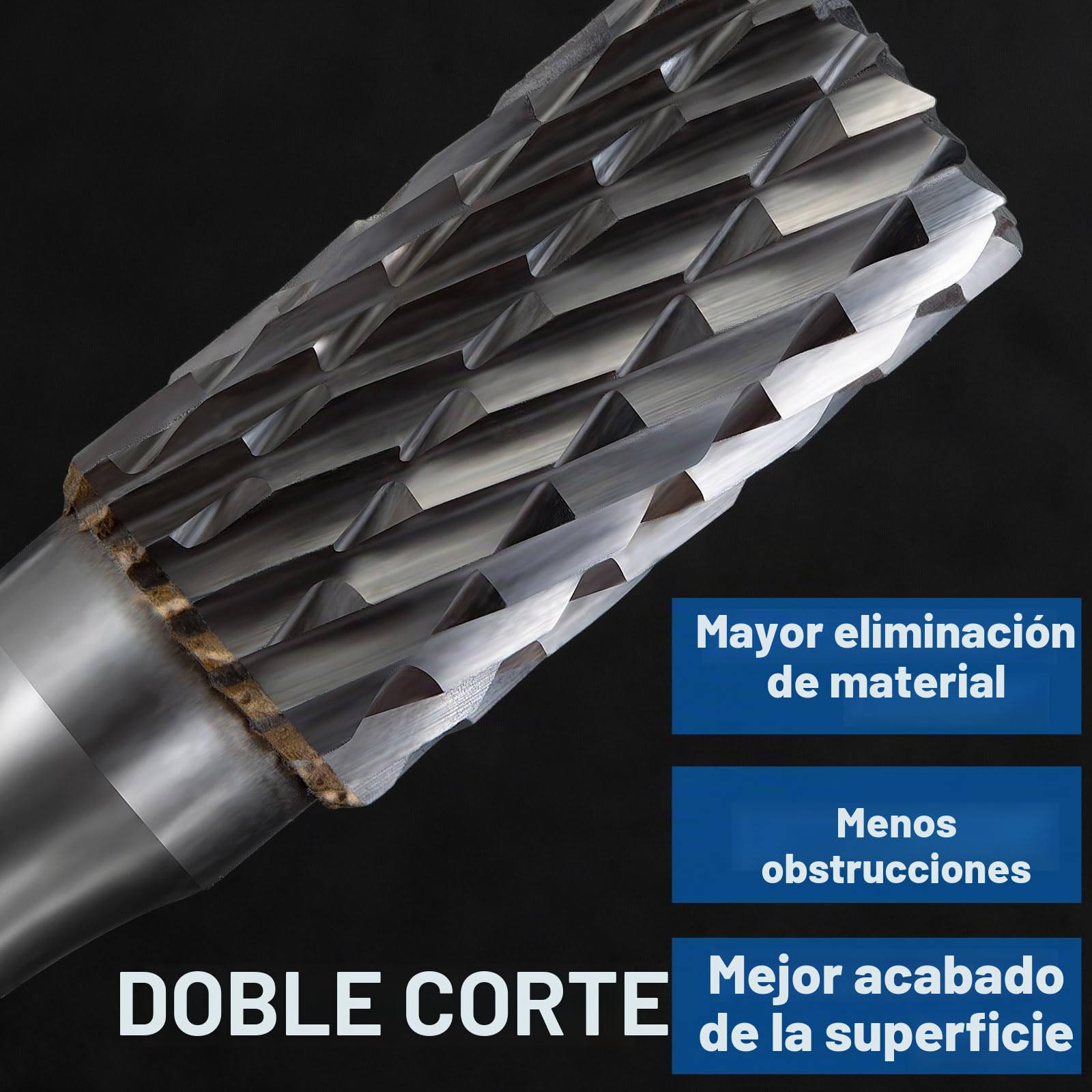 6mm Juego de fresas giratorias de tungsteno para herramienta giratoria, 10pcs Herramienta Rotativa Accesorios para Amoladora Taladro, Pulido de Metales,Grabado,Taladrado,Escofina Soldadura Desbarbado
